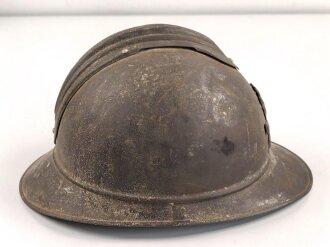 Frankreich 1. Weltkrieg, Stahlhelm Modell 1915 für Artillerie. Ungereinigtes Stück