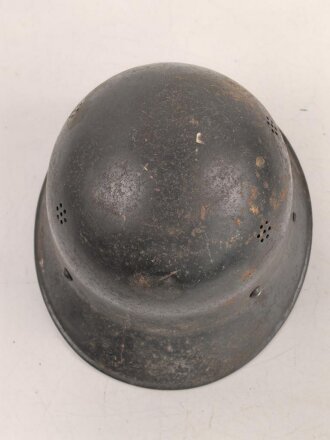 Tschechoslowakei 2.Weltkrieg, Stahlhelm Zivilschutz, Originallack, ungereinigtes Stück