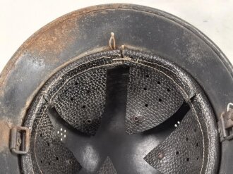 Tschechoslowakei 2.Weltkrieg, Stahlhelm Zivilschutz, Originallack, ungereinigtes Stück