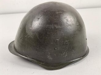 Russland, Stahlhelm aus der Zeit des Kalten Krieges. Originallack, ungereinigtes Stück