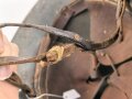 Spanien, Stahlhelm Modell 1926. Ungereinigtes Stück , in Teilen überlackiert