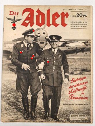 Der Adler "Lehrtruppen der deutschen Luftwaffe in Rumänien" Heft Nr. 3 vom 4. Februar 1941