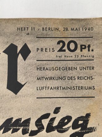 Der Adler "Sturmsieg im Westen" Heft Nr. 11 vom 28. Mai 1940