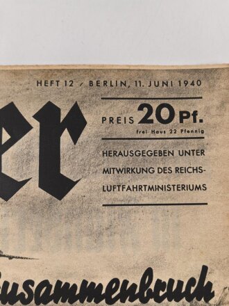 Der Adler "Zusammenbruch in Flandern" Heft Nr. 12 vom 11. Juni 1940