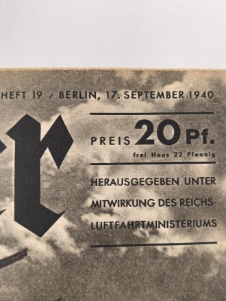 Der Adler "Schlag auf Schlag" Heft Nr. 19 vom 17. September 1940