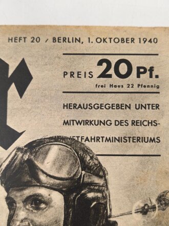 Der Adler "Kennst du die Luftwaffe?" Heft Nr. 20 vom 1. Oktober 1940