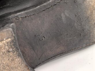 Paar Stiefel für Offiziere. Sohlenlänge 31cm, ungereinigtes Paar