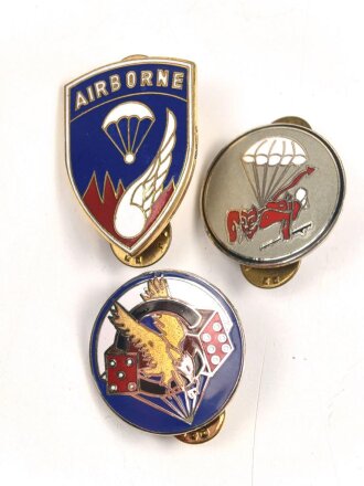 U.S. Airborne, three modern reproduction crests