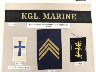 Dänemark, Sammlung Rangabzeichen der Marine, auf...