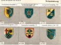 Bundeswehr, Sammlung Brustabzeichen, auf Karton geklebt