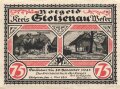 Notgeldschein des Kreis Stolzenau Weser über 75 Pfennig, datiert 1921