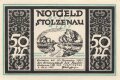 Notgeldschein des Kreis Stolzenau Weser über 50 Pfennig, datiert 1921