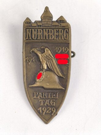 Hohl geprägtes Abzeichen "Nürnberg, Parteitag 1929"