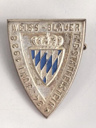 Blechabzeichen "Weiss-Blauer Tag Staffelstein 24. Juni 1928"