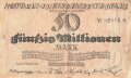 Notgeldschein der Kreisgemeinde Pfalz über Fünfzig Millionen Mark, datiert 1923