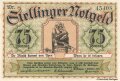 Notgeldschein der Stadt Stellingen über 75 Pfennig, datiert 1920