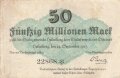 Notgeldschein der Stadtgemeinde Heidelberg über Fünfzig Millionen Mark, datiert 1923