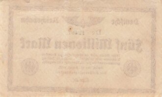 Banknote Deutsche Reichsbahn über Fünf...