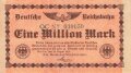 Banknote Deutsche Reichsbahn über Eine Million Mark, datiert 1923