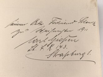 "Unser Heldenkaiser 1797-1897 Festschrift zum hundertjährigen Geburtstage Kaiser Wilhelms des Großen" 276 Seiten, über DIN A4 mit Widmung, einige Blätter lose