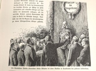 "Unser Heldenkaiser 1797-1897 Festschrift zum hundertjährigen Geburtstage Kaiser Wilhelms des Großen" 276 Seiten, über DIN A4 mit Widmung, einige Blätter lose