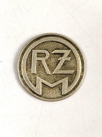 RZM Plakette aus Metall, Durchmesser 21mm