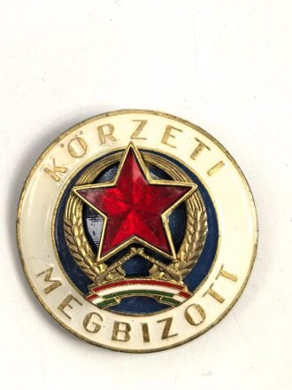 Ungarn, emailliertes Abzeichen " Körzeti Megbizott"