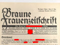 "Braune Frauenzeitschrift - Die Frau im nationalsozialistischen Staat" 1. Jahrgang Nr. 1 vom Dezember 1933