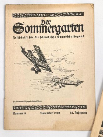 "Der Sommergarten" Zeitschrift für die schwäbische Grundschuljugend" 4 Ausgaben