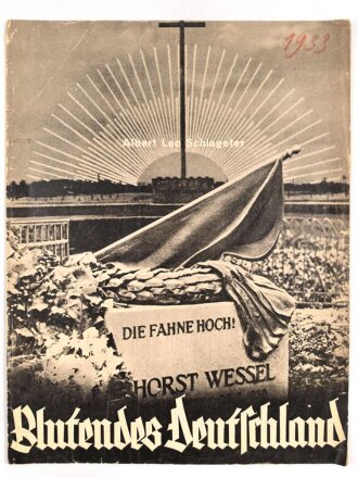 "Blutendes Deutschland" Heft zum gleichnamigen Film, DIN A4, 6 Seiten, datiert 1933