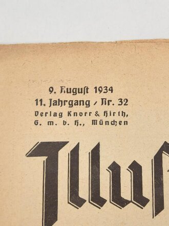 Münchner Illustrierte Presse, Nr 32 vom 9. Ausgust 1934 "Junges Deutschland hielt nächtliche Totenwache"