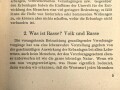 "Rassischer Aufbau des deutschen Volkes" Herausgegeben von der Deutschen Arbeitsfront NS. Gemineschaft Kraft durch Freude, 32 Seiten, DIN A5