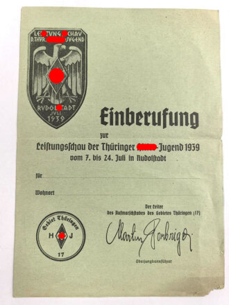 Leistungsschau der Thüringer Hitler Jugend...