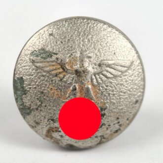 Schoßknopf für einen Dienstrock der NSDAP, silbern , 21mm