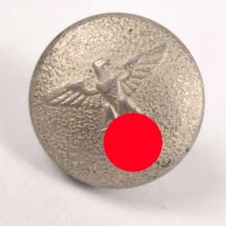 Schoßknopf für einen Dienstrock der NSDAP, silbern , 21mm