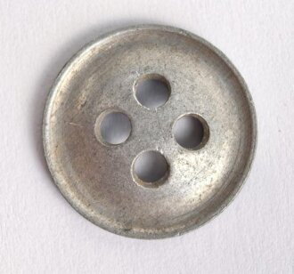 Aluminium, Hosen- oder Hemdenknopf Wehrmacht, Durchmesser 17mm, sie erhalten ein ( 1 ) Stück