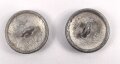 2 x Knopf für eine Feldbluse der Wehrmacht, Leichtmetall,  je 19mm