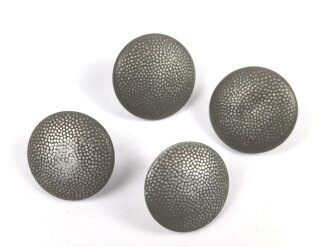 4 x Knopf für eine Feldbluse der Wehrmacht, Leichtmetall,  je 19mm