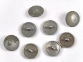 8 x Knopf für eine Feldbluse der Wehrmacht, Leichtmetall,  je 19mm