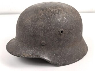 Heer, Stahlhelm Modell 1940. Ungereinigter Speicherfund, in allen Teilen Original, so direkt aus Privathaushalt. Hersteller Q64