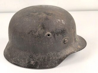 Heer, Stahlhelm Modell 1940. Ungereinigter Speicherfund, in allen Teilen Original, so direkt aus Privathaushalt. Hersteller Q64