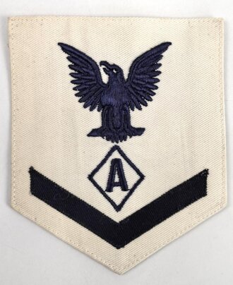 U.S. Navy rating arm badge " A" on white