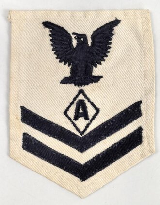 U.S. Navy rating arm badge " A" on white