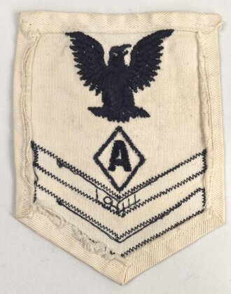 U.S. Navy rating arm badge " A" on white