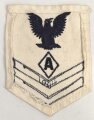 U.S. Navy rating arm badge " A" on white