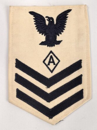 U.S. Navy rating arm badge " A" on white