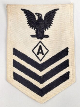 U.S. Navy rating arm badge " A" on white