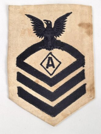 U.S. Navy rating arm badge " A" on white