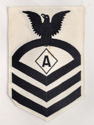 U.S. Navy rating arm badge " A" on white