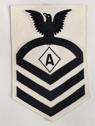 U.S. Navy rating arm badge " A" on white